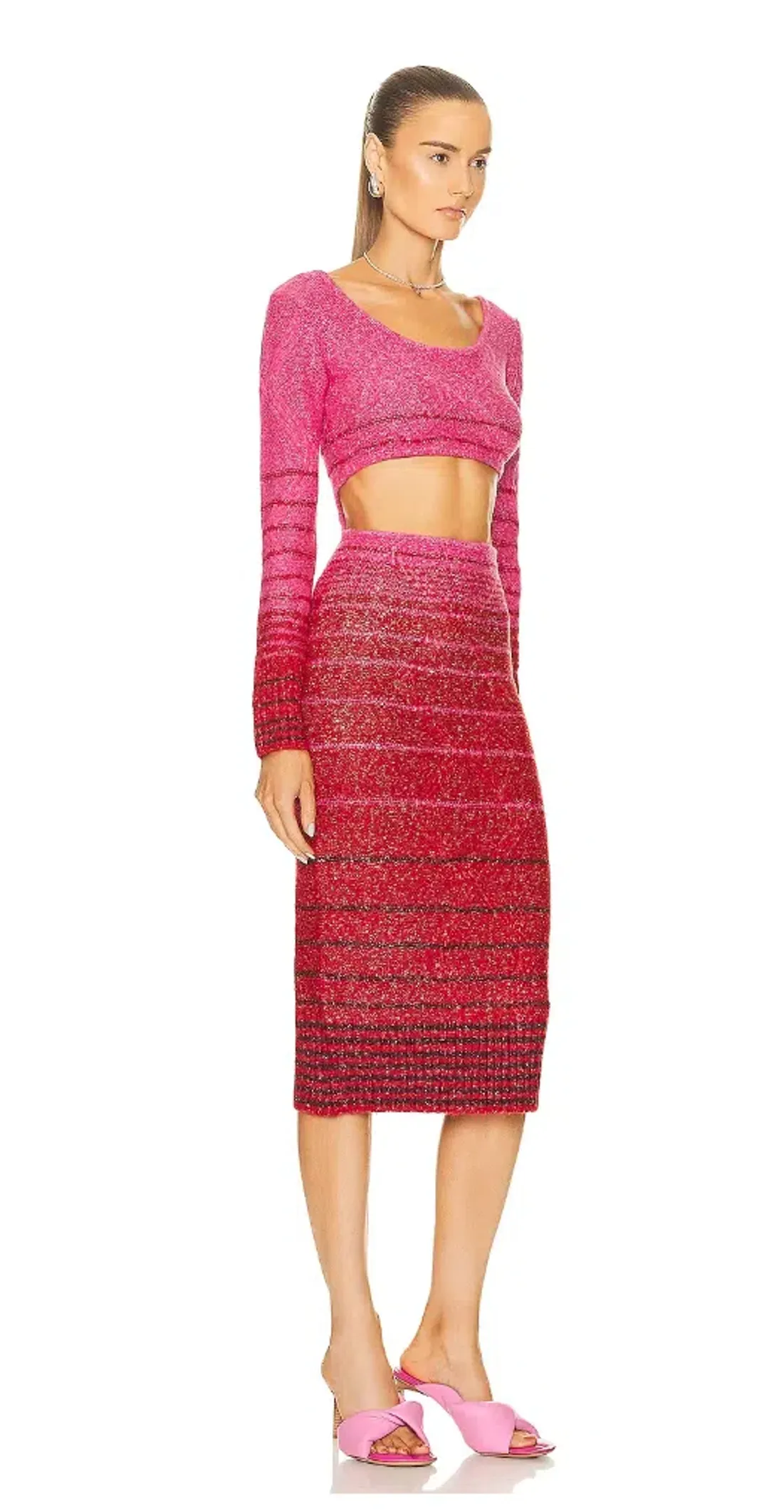 STAUD Eleanor Sweater Dress Lollipop & Cherry Size 8  for rent on The Volte - main image