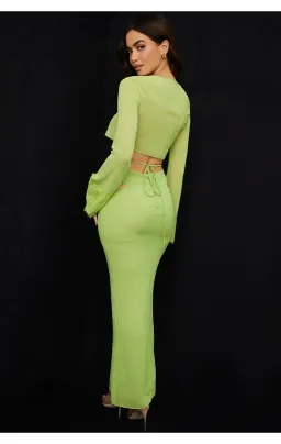 House of CB Tara top and Madeline Skirt Set Green Size S/Au 8  for rent on The Volte - image 3