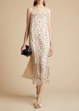 Khaite Sicily Rose Slip Dress Print Size 8  for rent on The Volte - image 1