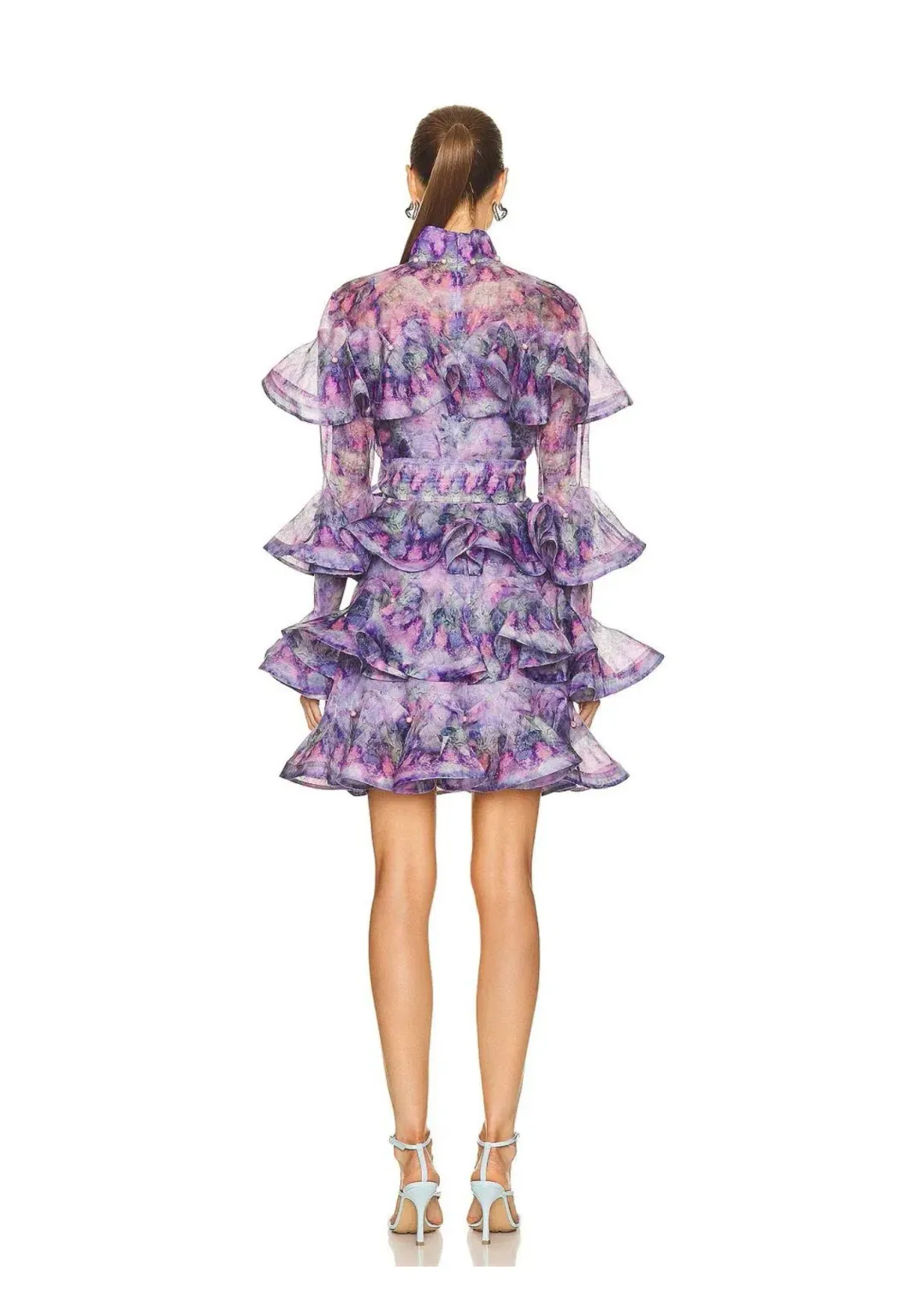 Zimmermann Celestial Frill Mini Dress Purple Size 1 / AU 10  for rent on The Volte - main image