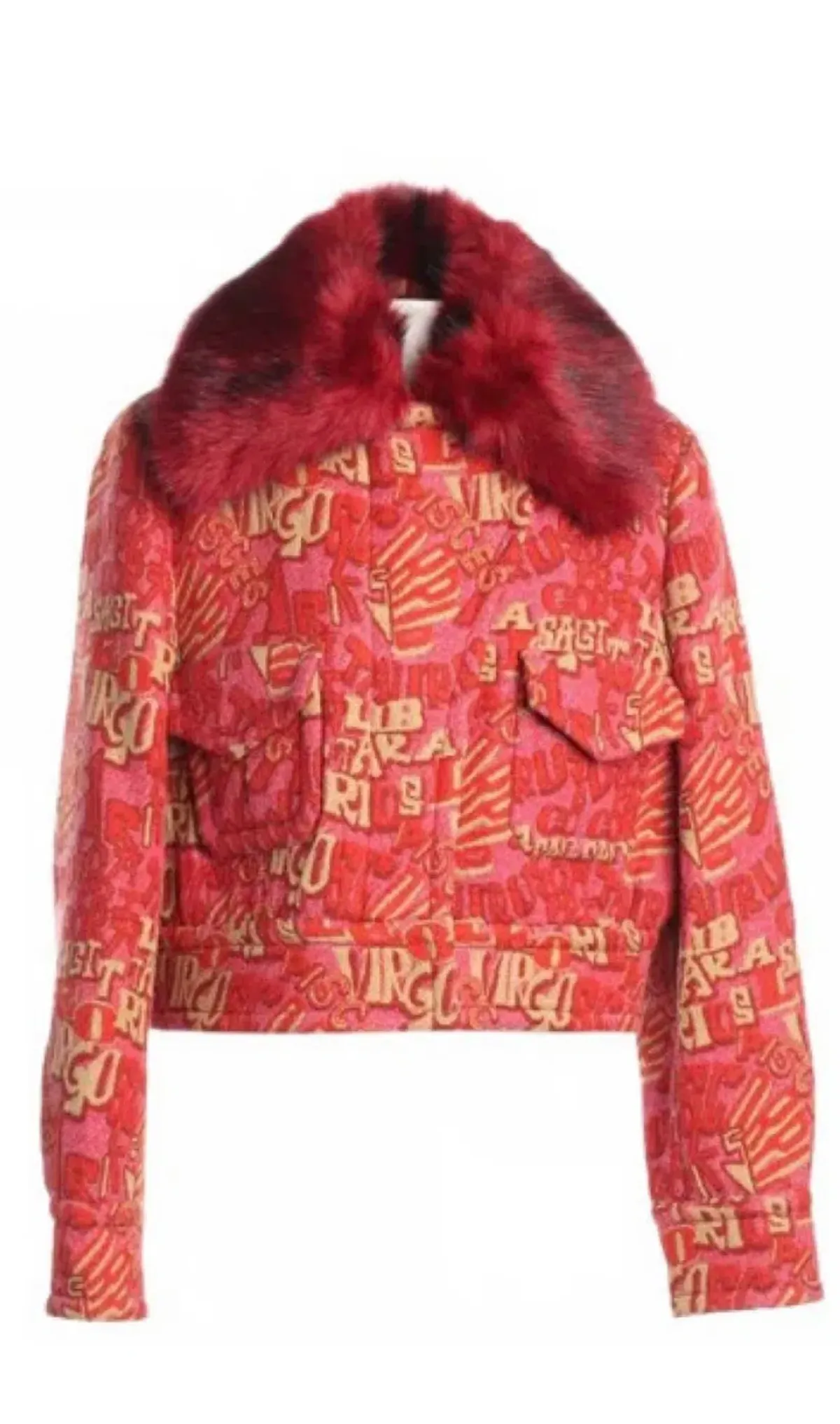 Zimmermann Kaleidoscope Faux Fur Bomber Jacket Size 1 / AU10 for rent on The Volte - main image