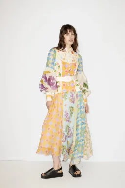 Alemais Lou Balloon Sleeve Shirtdress Multi Size 16 for rent on The Volte - image 2