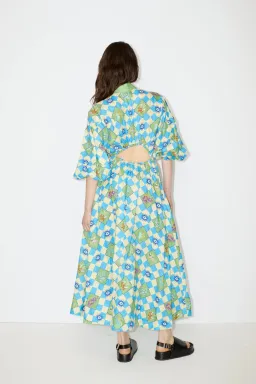 Alemais Lou Twist Front Shirtdress Print - Size 12 for rent on The Volte - image 2