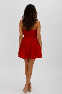 AJE Hybrid Sleeveless Mini Dress Scarlet Red Size 10 for rent on The Volte - image 10