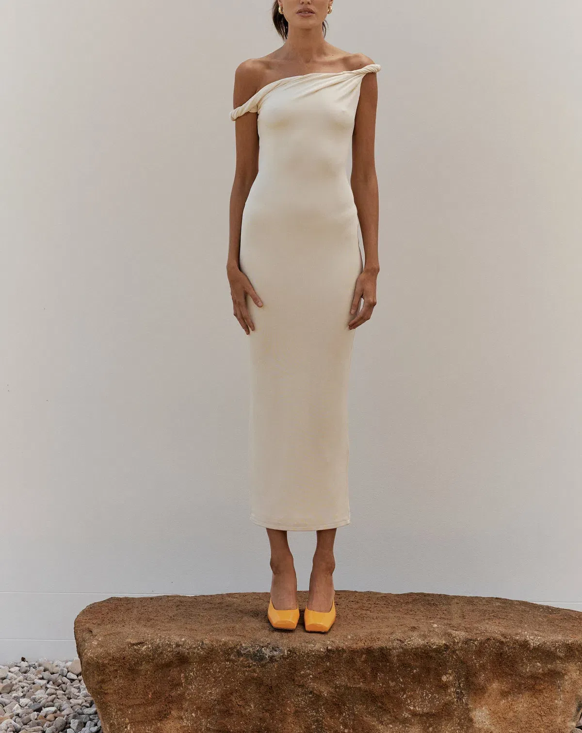 Johansen Official Poppy Gown Cream Size M / Au 10 for rent on The Volte - main image