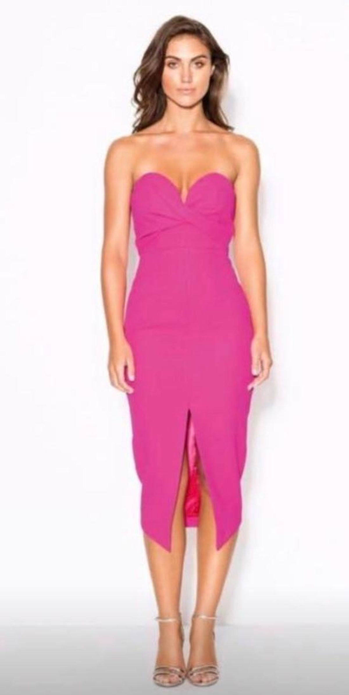 Sheike Sweetheart Strapless Dress  Fuschia Size 10 for rent on The Volte - main image
