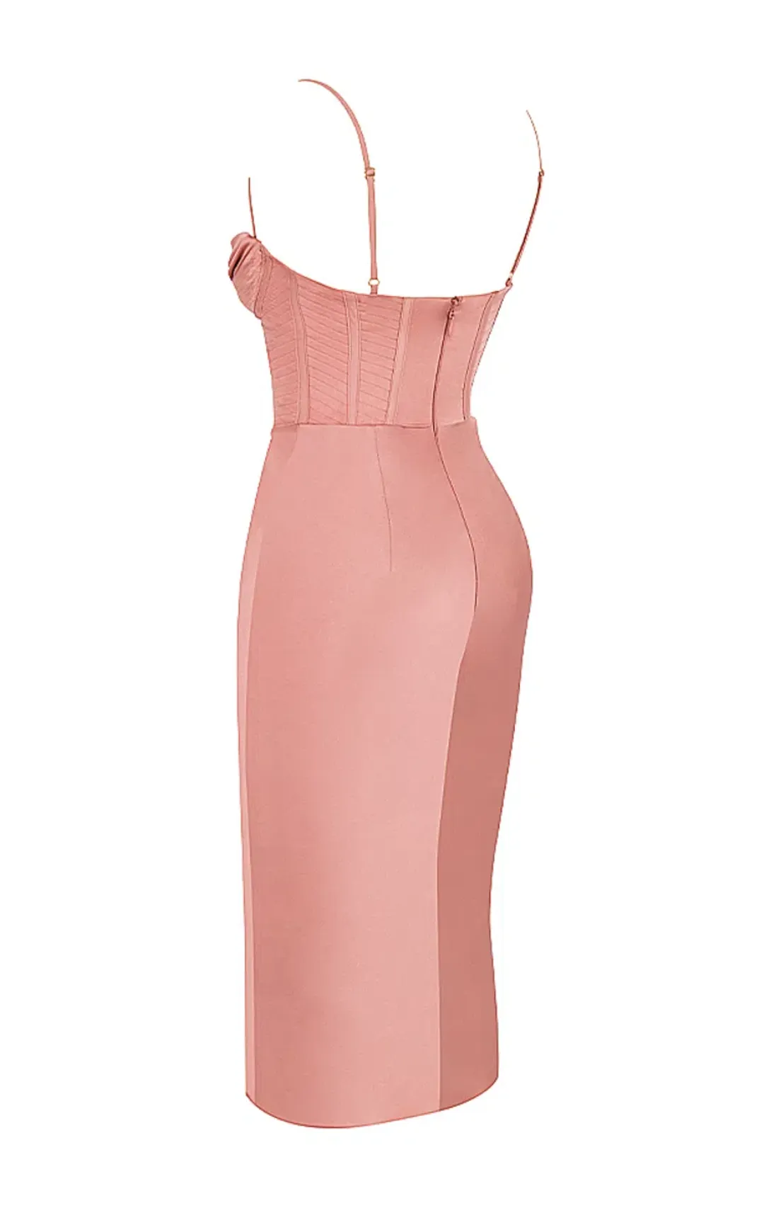 House of CB Mryna Satin Corset Slip Dress Rose Size M / Au 10-12 for rent on The Volte - main image