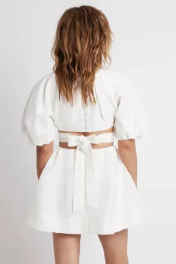 Aje Mimosa Cut Out Mini Dress White Size AU 8 for rent on The Volte - image 2