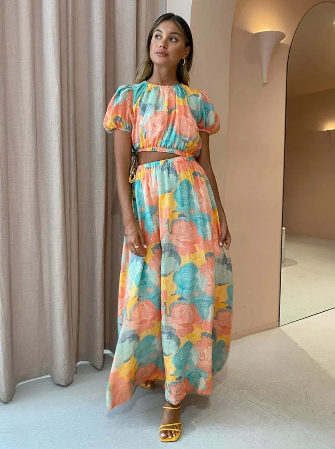 New Romantics Lavender Mist Maxi Dress Multi Size AU 10 for rent on The Volte - main image