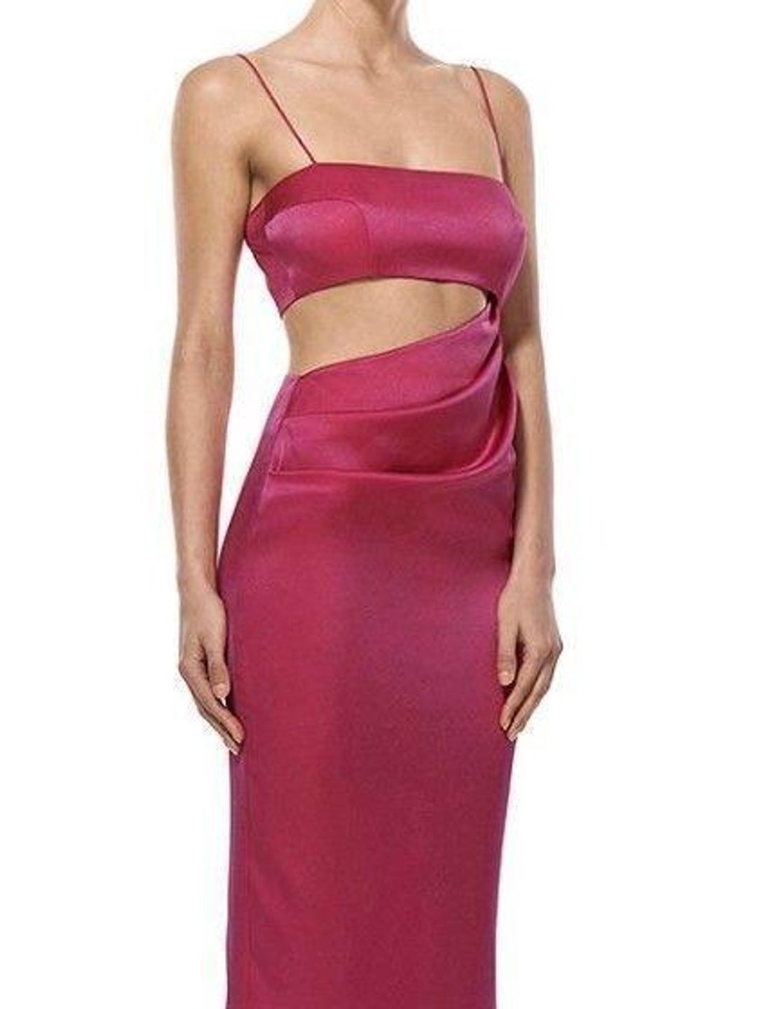 MISHA Selina Slip Dress Fuchsia Pink Size 8/S for rent on The Volte - main image