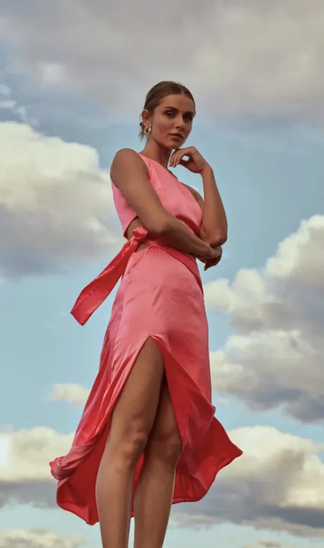 Sonya Moda, Zahra Dress In Flamingo Pink Size AU 8  for rent on The Volte - main image