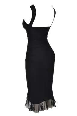 House of CB Mistress Rocks Ruffle Midi Dress Black Size XL / AU 14 for rent on The Volte - image 6