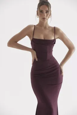 House Of CB Milena Corset Dress Dark Cherry Size AU 12 for rent on The Volte - image 2