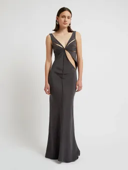 Christopher Esber Triquetra Contoured Tank Dress Grey Size 8 for rent on The Volte - image 1