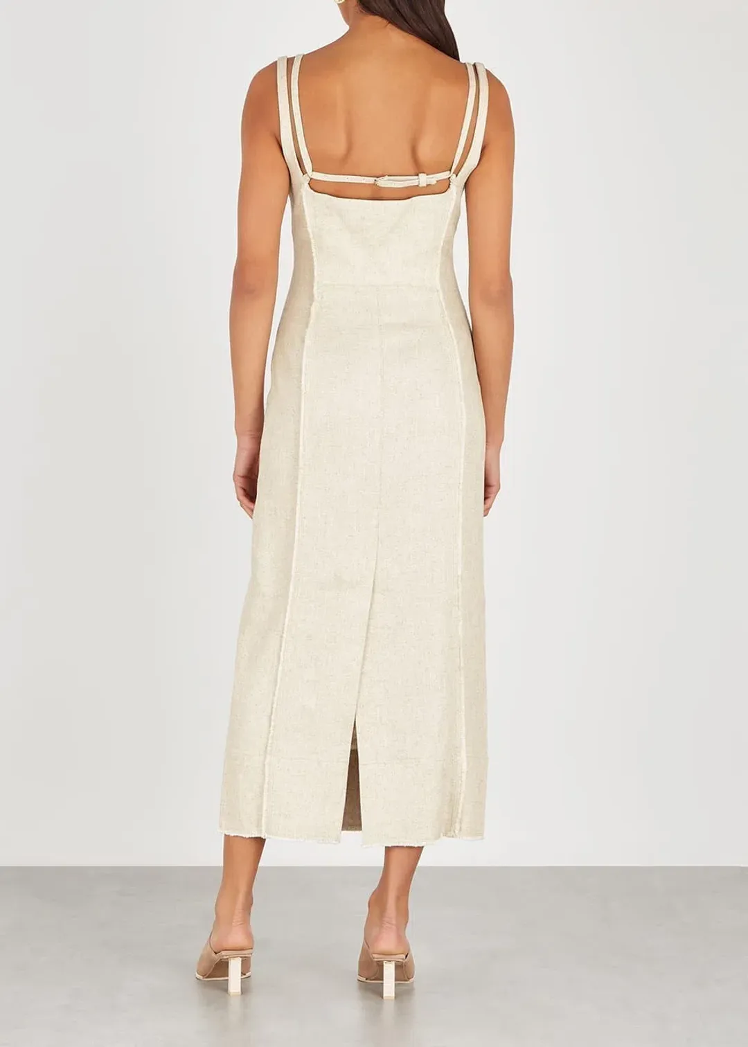 Jacquemus La Robe Valerie Dress Nude Size 34/AU 6 for rent on The Volte - main image