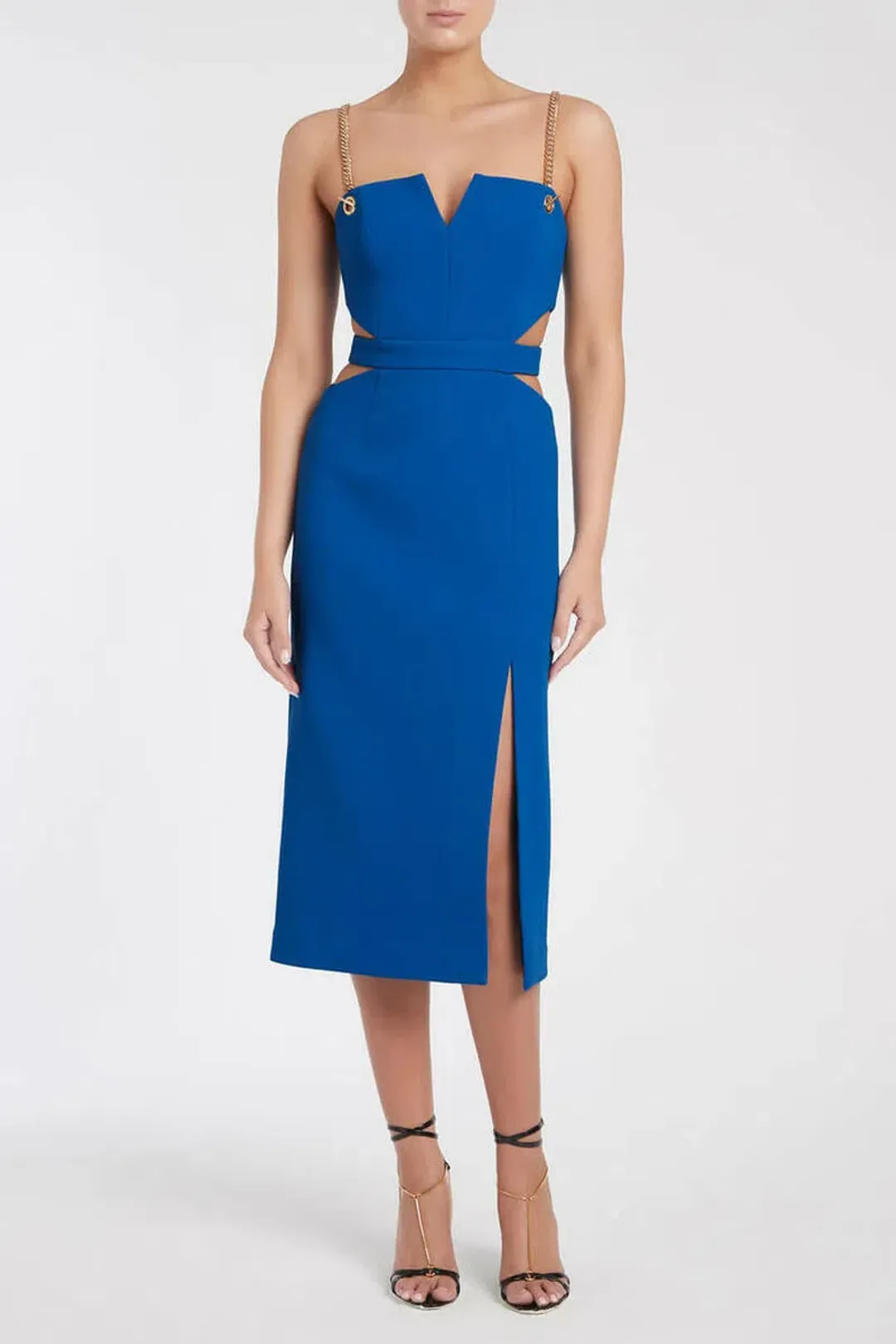Rebecca Vallance Iman Cut Out Dress Blue Size 8 for rent on The Volte - main image