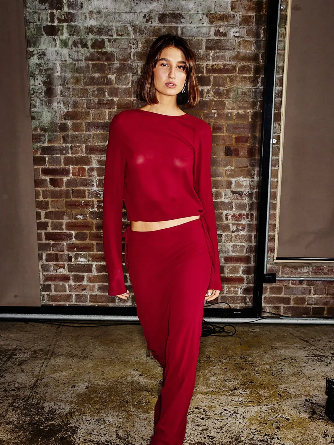 One Mile Maxine Set Burgundy Size 10 for rent on The Volte - main image