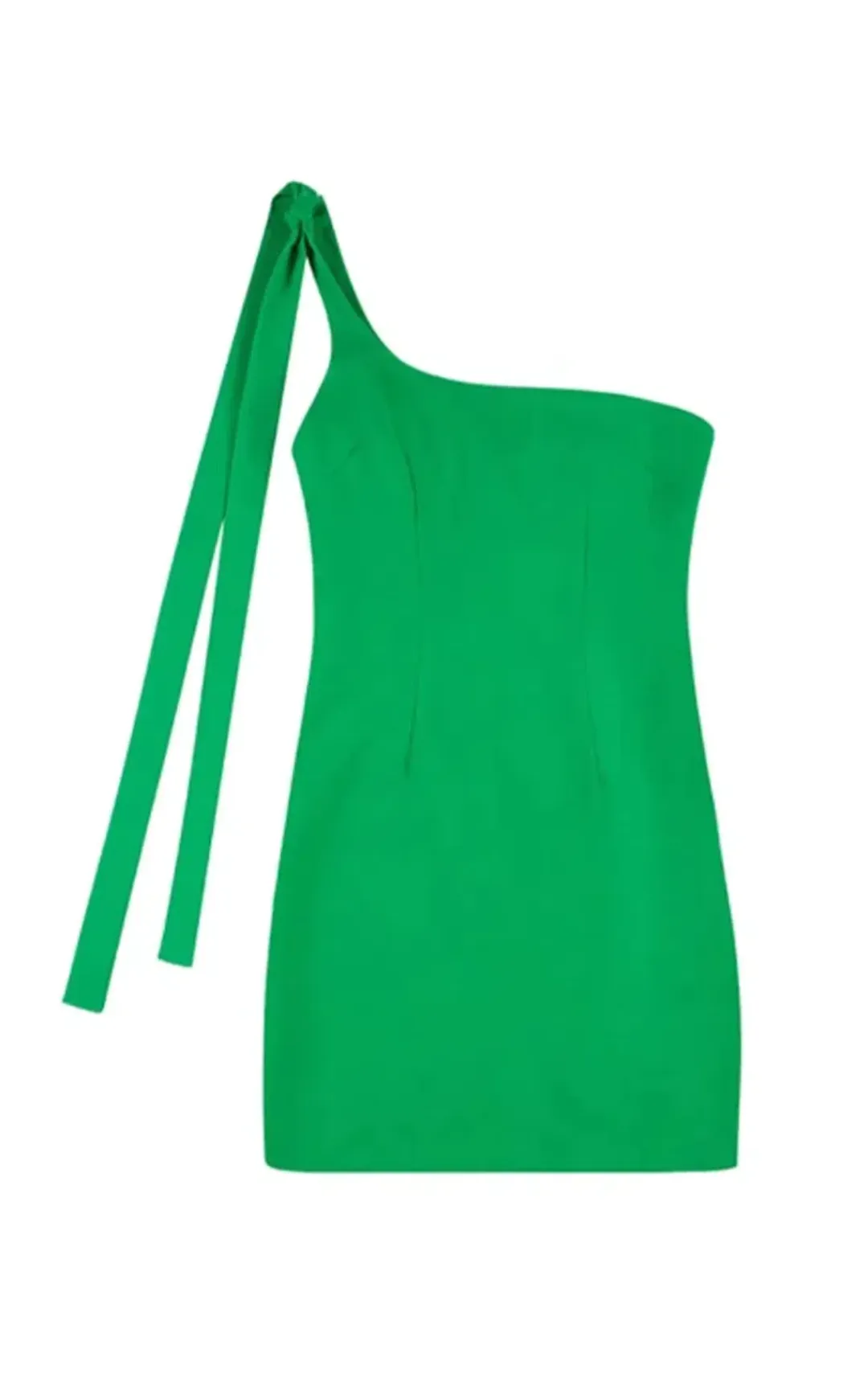 By Johnny Lean One Shoulder Mini Dress Jungle Green Size 8 for rent on The Volte - main image