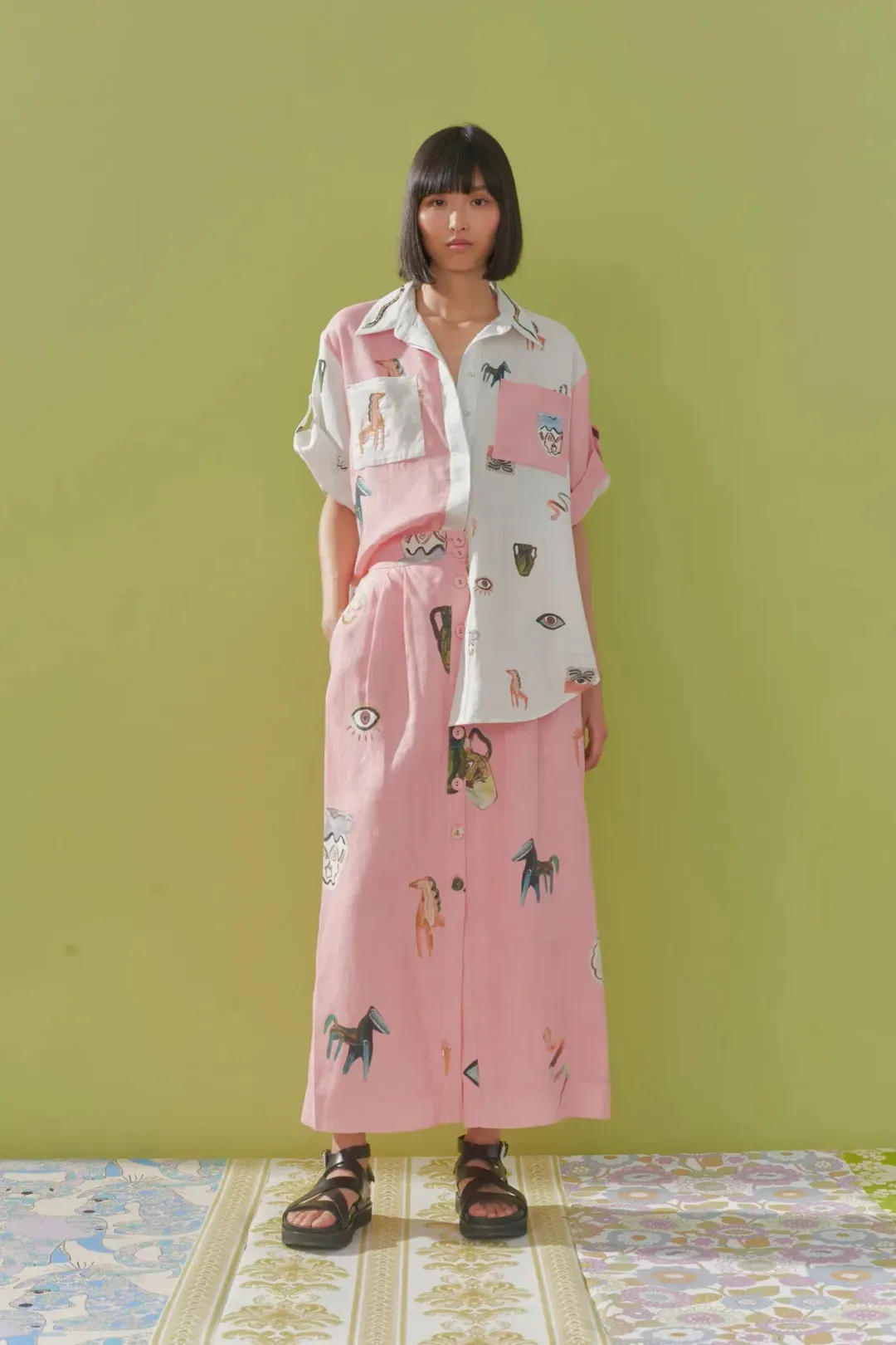 Alemais Cleo Shirt Pink Size AU 12 for rent on The Volte - main image