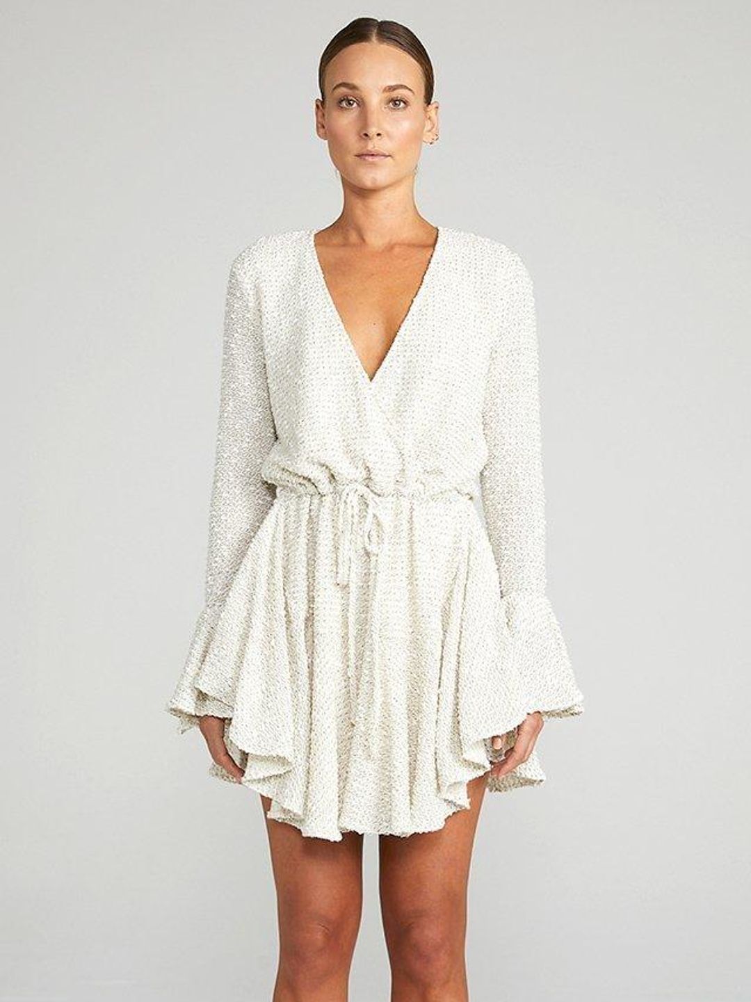 Shona Joy Aimee frill cuff sleeve mini dress - Current Season  for rent on The Volte - main image