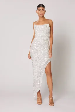 Winona Asha Asymmetrical Midi White Size AU 10 for rent on The Volte - image 4