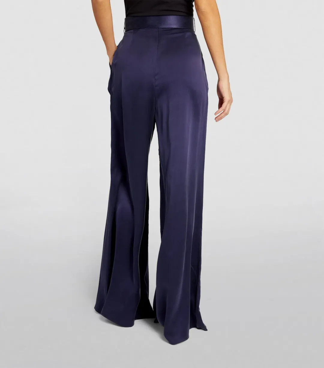 Zimmermann Silk Belted Wide Pants Navy Size 0 / AU 8 for rent on The Volte - main image