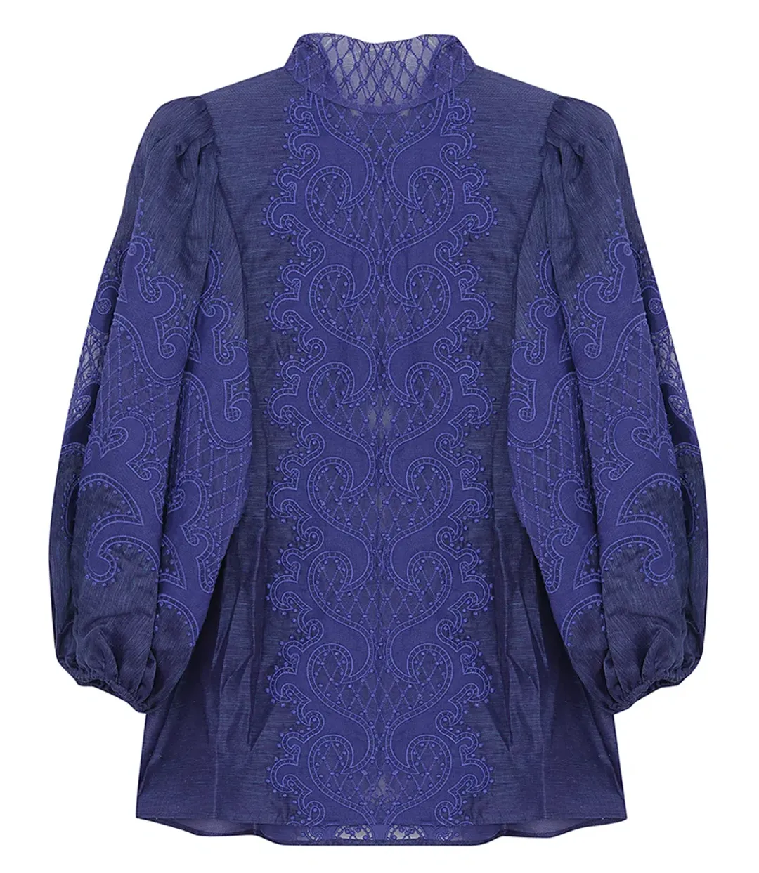 Zimmermann Brightside Knot Blouse Blue Size 0/ AU 8 for rent on The Volte - main image