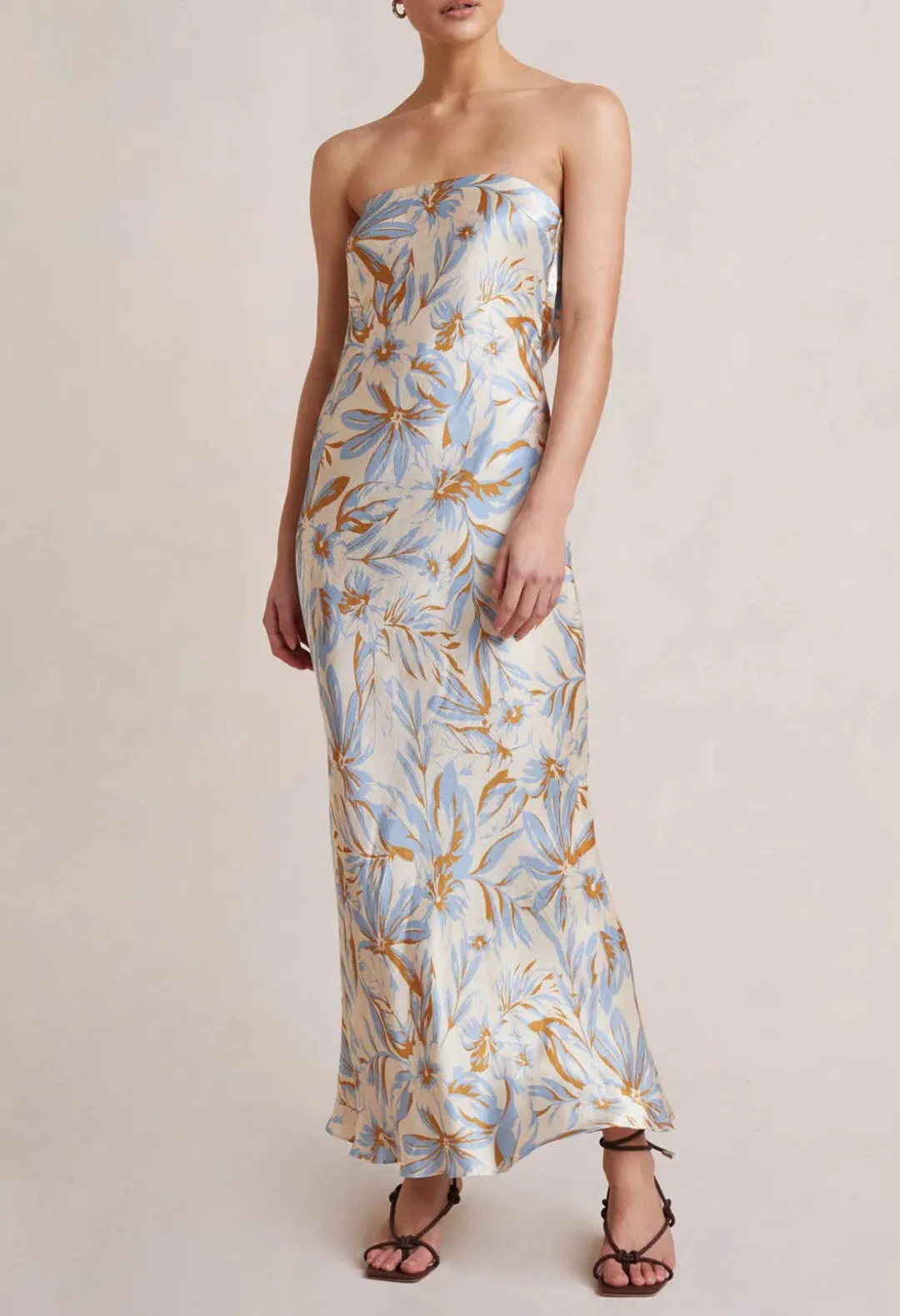 Bec & Bridge Stella Strapless Dress Floral Size 10 for rent on The Volte - main image