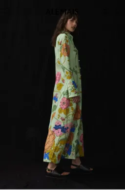 Alemais Olivia Shirt Dress Green Print Size 8 for rent on The Volte - image 2