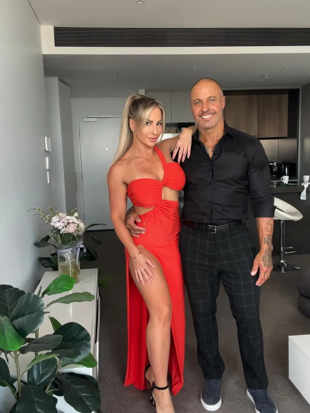 Melani the Label Eve Gown Tangerine Size 8  for rent on The Volte - main image