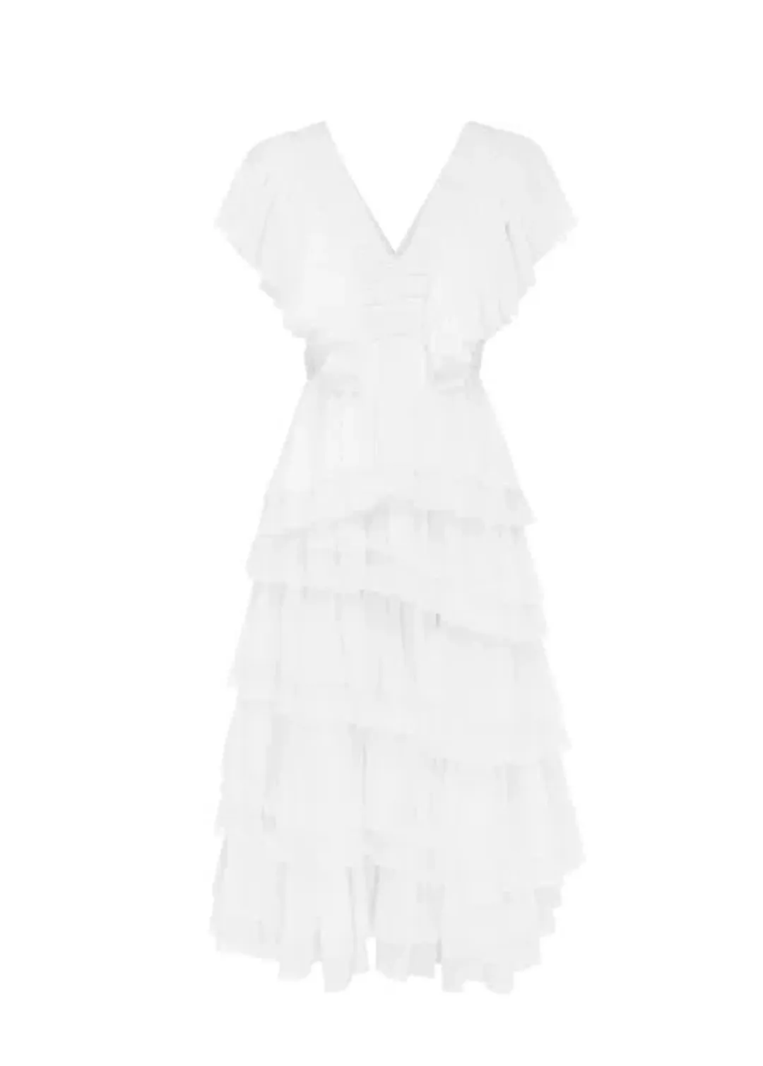 ROOH Collective Daphne Midi Dress White Size 12  for rent on The Volte - main image