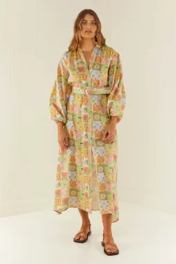 Palm Noosa Noddy Dress Noosa Tiles Print Multi Size AU 10 for rent on The Volte - image 1