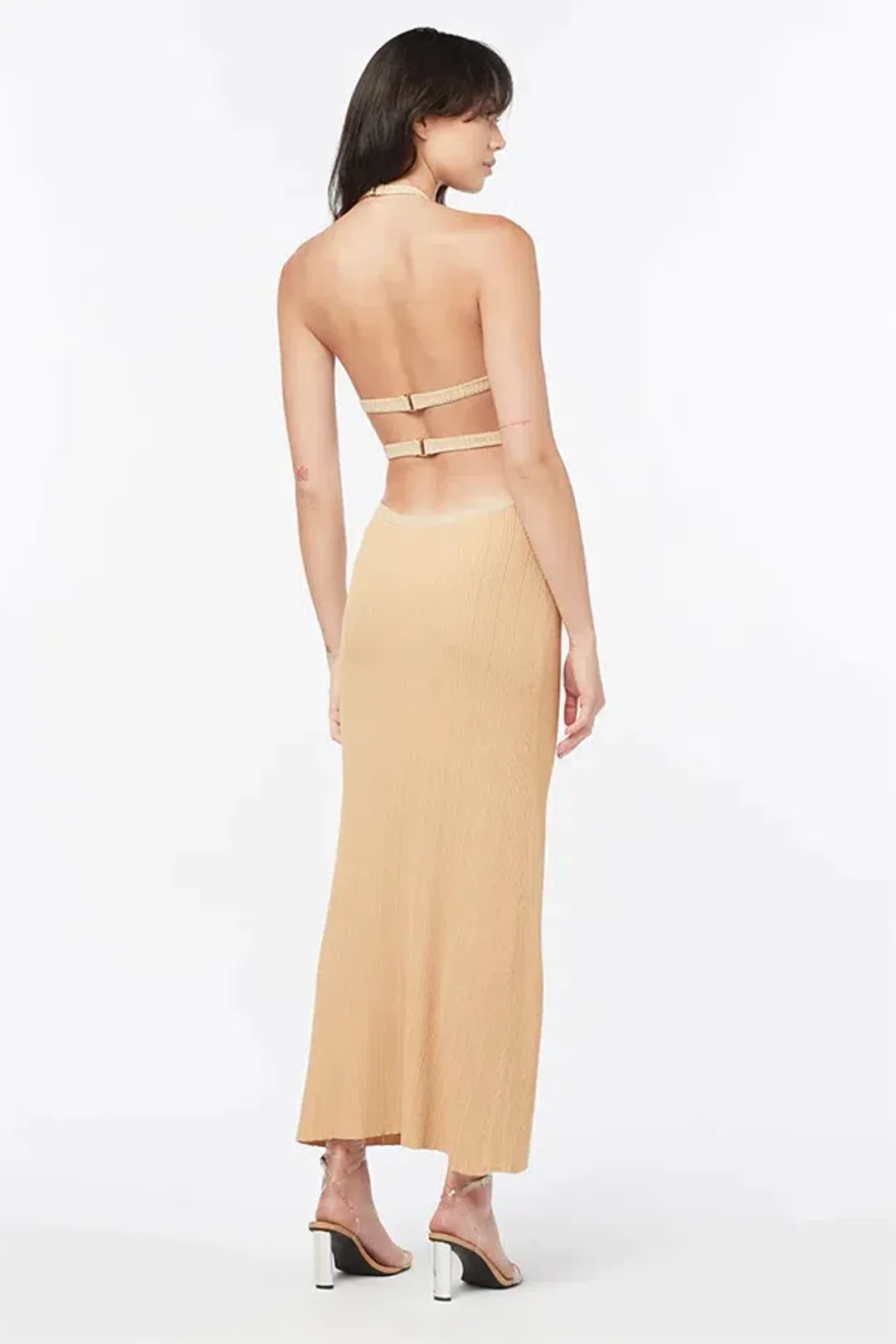 Manning Cartell Beyond Limits Knit Dress in Taupe Size AU 8 for rent on The Volte - main image