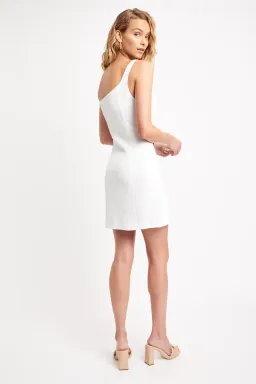 Kookai Oyster One Shoulder Mini Dress White Size AU 6 for rent on The Volte - image 2