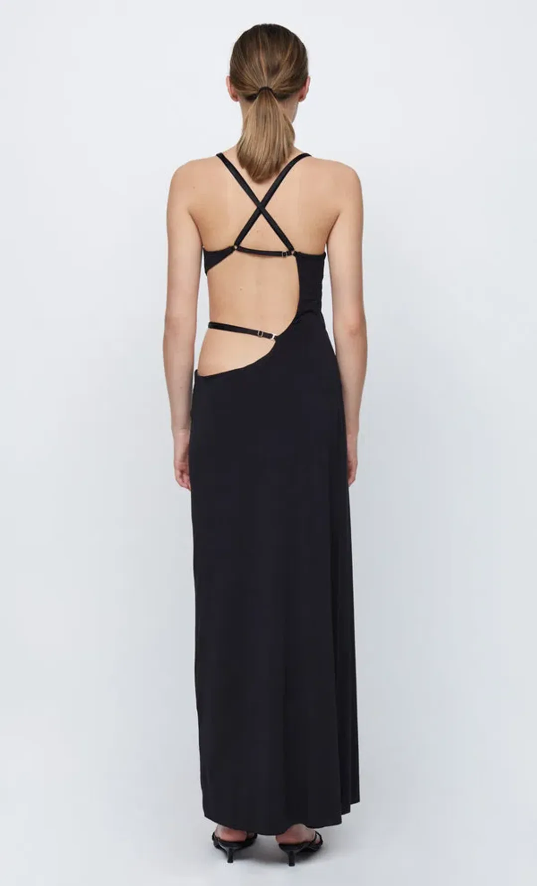Bec & Bridge Zadie Wrap Maxi Dress Black Size 8  for rent on The Volte - main image