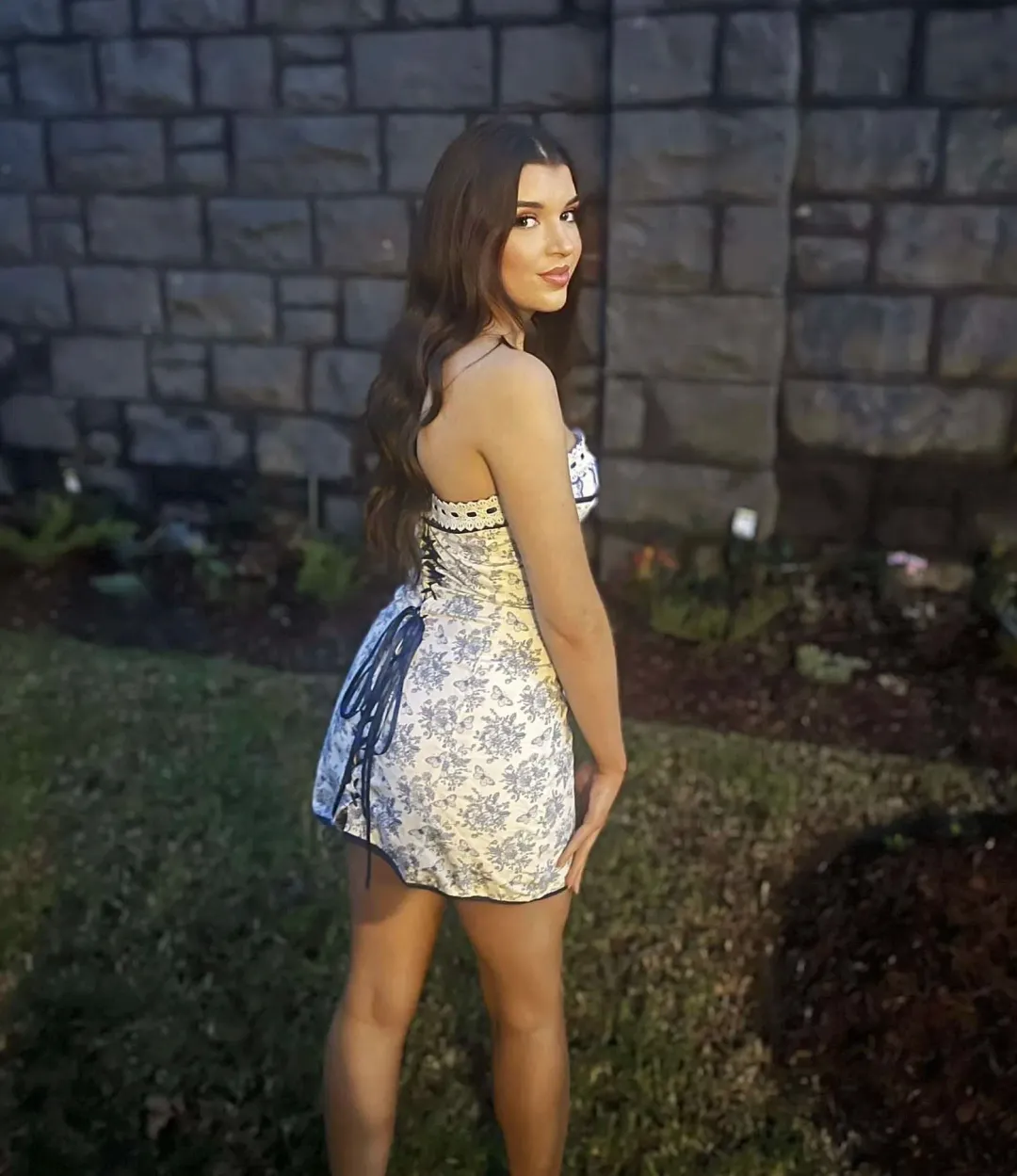 With Jean Sabrin Dress Toile Papillon Size S/Au 8  for rent on The Volte - main image