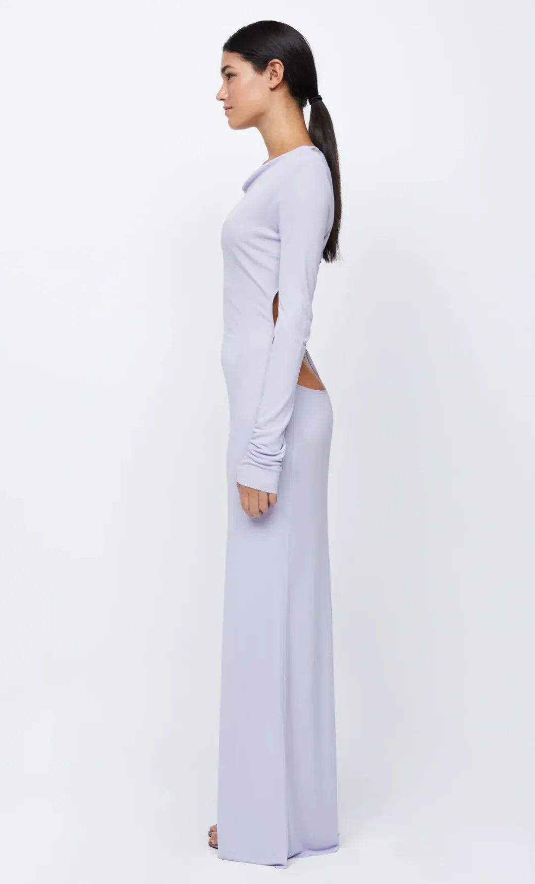 Bec & Bridge Amara Long Sleeve Maxi Dress Lilac Size 8 for rent on The Volte - main image