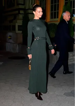 Dion Lee Radiance Rib Braid LS Dress Olive Size 8 for rent on The Volte - image 4