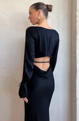 Bec & Bridge Diamond Days Long Sleeve Maxi Dress Black Size 10 / M for rent on The Volte - image 4