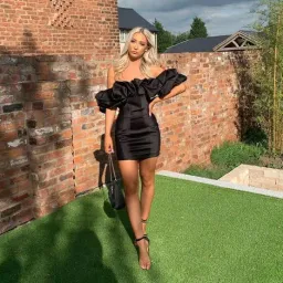 House of CB Selena Satin Puff Shoulder Mini Dress Black Size M / Au 10 for rent on The Volte - image 6