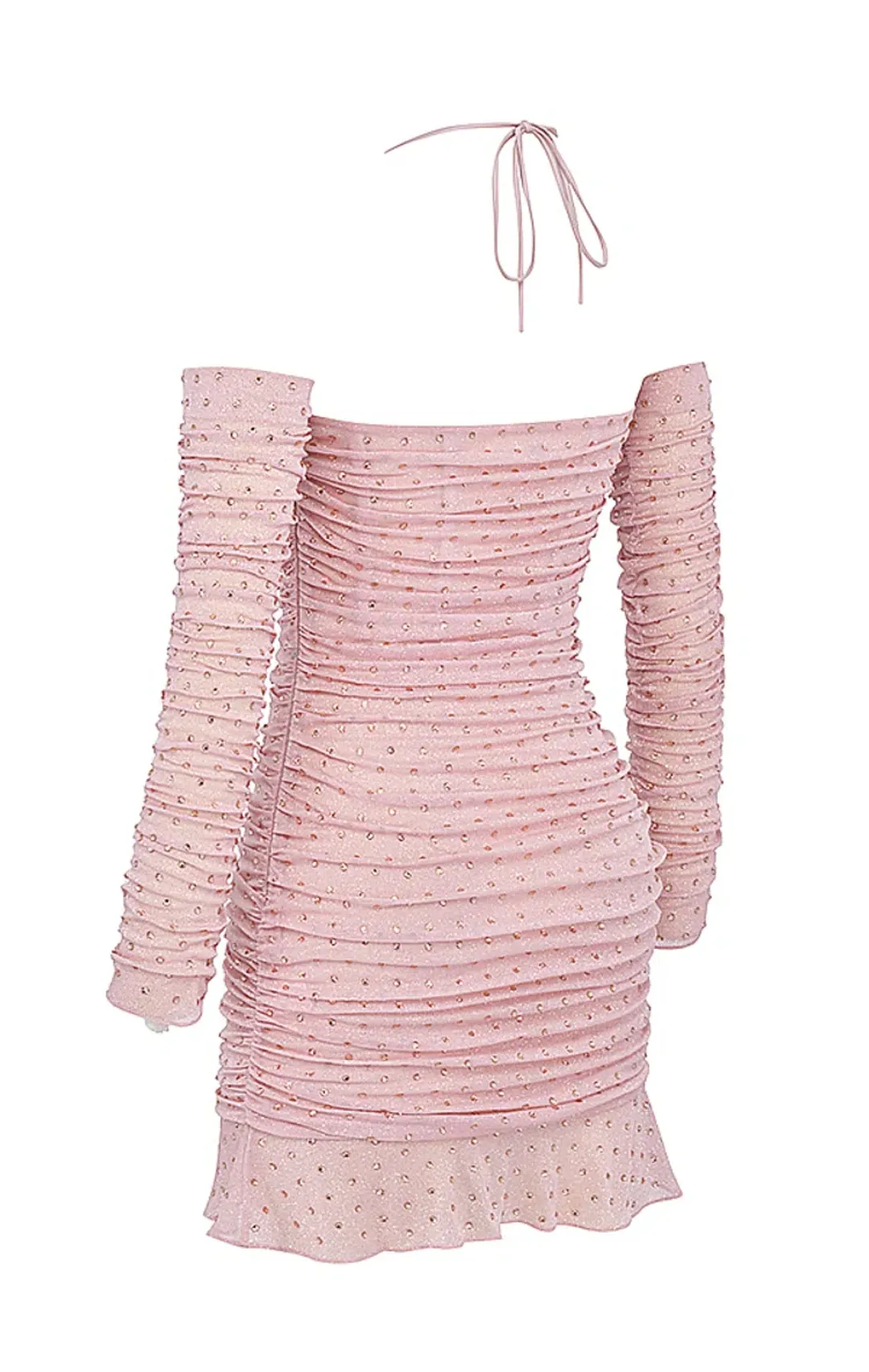 House of CB Estella Crystallised Mini Dress Soft Pink Size XS / AU 6 for rent on The Volte - main image
