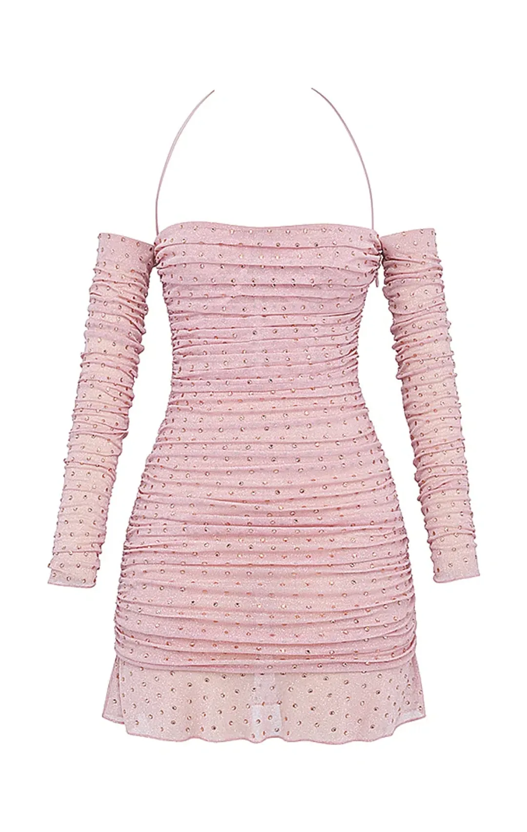 House of CB Estella Crystallised Mini Dress Soft Pink Size XS / AU 6 for rent on The Volte - main image