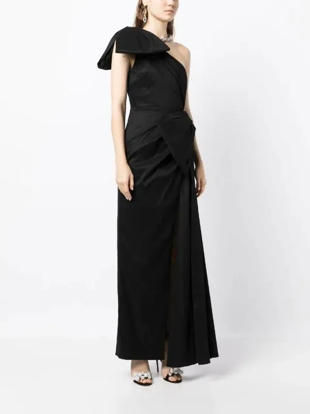 Rachel Gilbert Fauve Gown Black Size 12 for rent on The Volte - main image