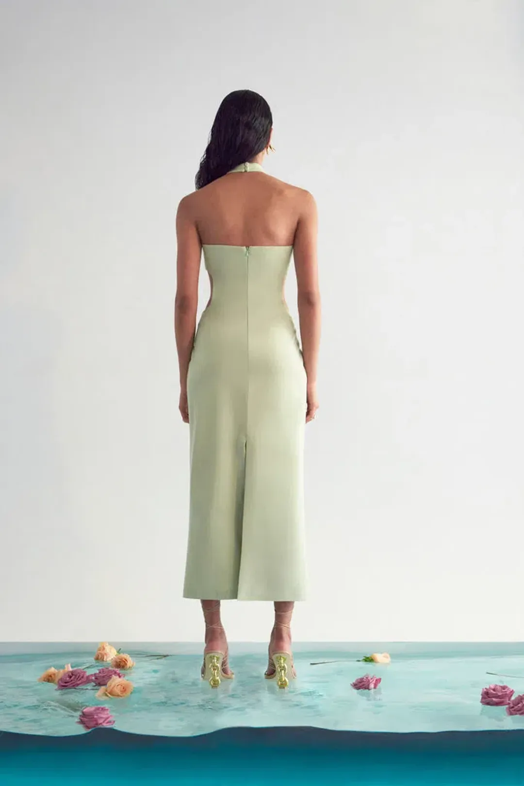 Cult Gaia Olivia Dress Green Size S/AU 8 for rent on The Volte - main image