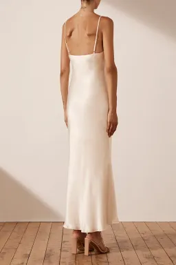 Shona Joy La Lune Bias Slip Maxi Dress Cream Size 8 for rent on The Volte - image 2