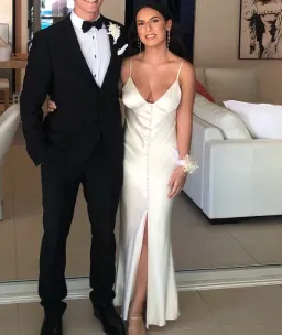 Shona Joy La Lune Bias Slip Maxi Dress Cream Size 8 for rent on The Volte - image 4