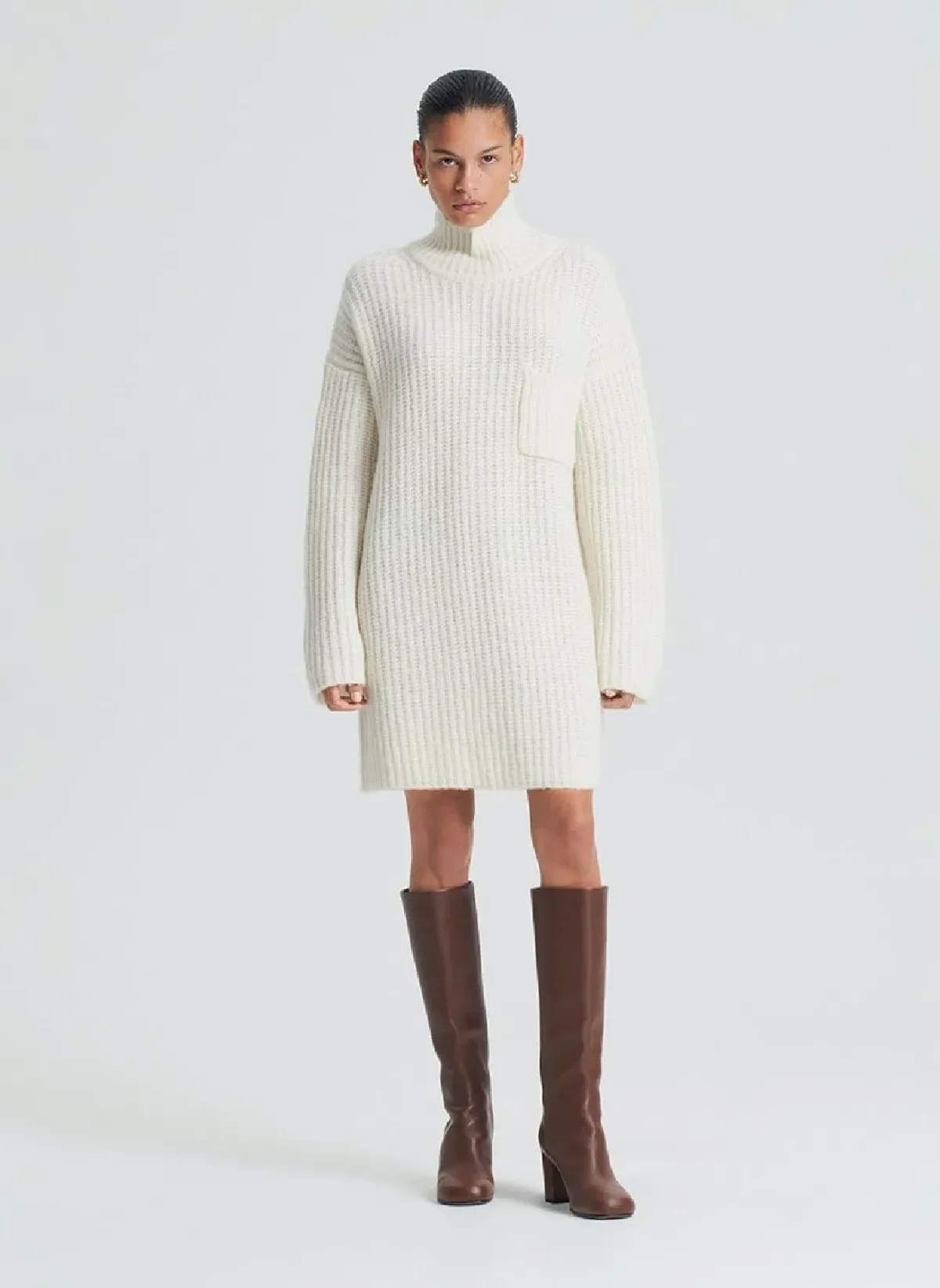 Scanlan Theodore Alpaca Sweater Dress Cream Size S/AU 8 for rent on The Volte - main image