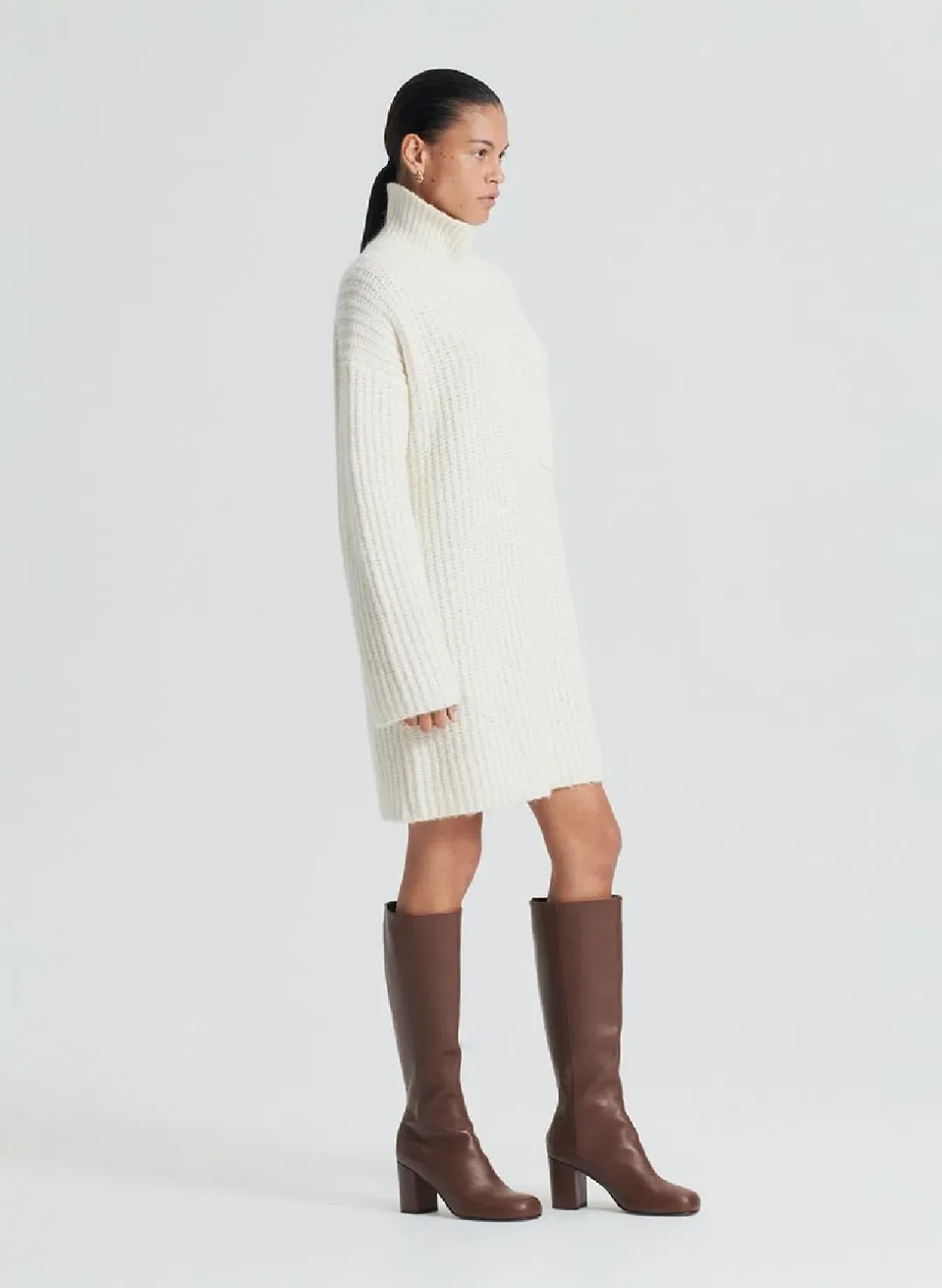 Scanlan Theodore Alpaca Sweater Dress Cream Size S/AU 8 for rent on The Volte - main image