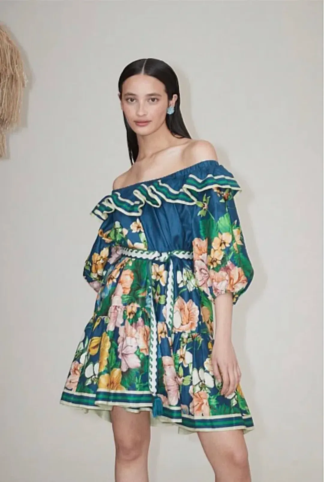 Alemais Lyla Dress Blue/Floral Size 10 for rent on The Volte - main image