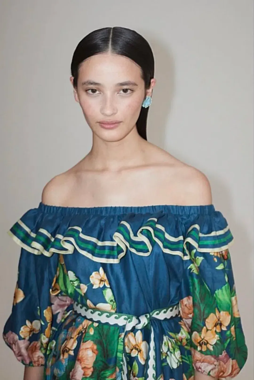 Alemais Lyla Dress Blue/Floral Size 10 for rent on The Volte - main image